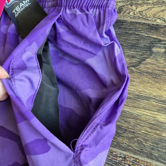 NWT FOCO NFL Minnesota Vikings Tonal Camouflage Shorts Pocket Drawstring Purple - Picture 8 of 13